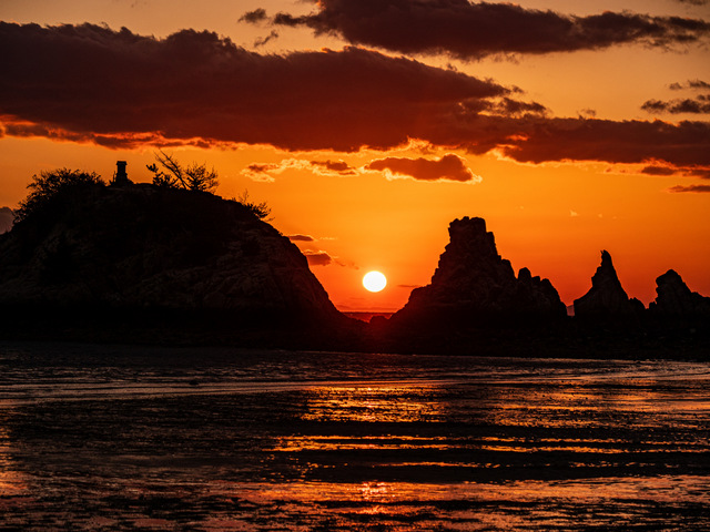 鴨之越　夕陽スポット